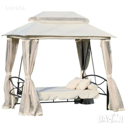Луксозна градинска шатра с люлка и функция сън за пълен релакс, снимка 9 - Градински мебели, декорация  - 53379104