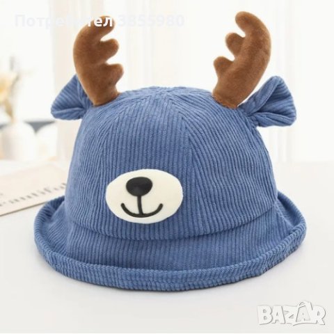 Детска 3D шапка Еленче, снимка 2 - Шапки, шалове и ръкавици - 44433643