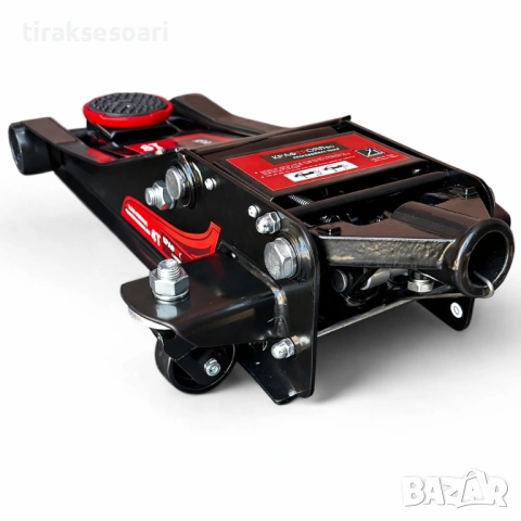 Нископрофилен хидравличен крик KraftRoyal 4T с двойна помпа 75-510 мм, снимка 3 - Други инструменти - 53024284