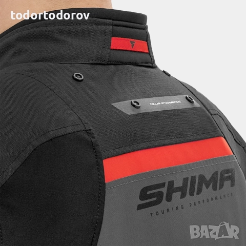 Мъжко текстилно мото яке SHIMA DUNE Red/Black,протектори,вентилация, снимка 9 - Аксесоари и консумативи - 51515352
