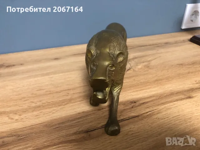 Голям бронзов лъв, снимка 7 - Антикварни и старинни предмети - 48721906