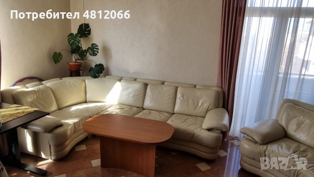 Луксозен кожен диван + фотьойл, снимка 5 - Дивани и мека мебел - 54357785