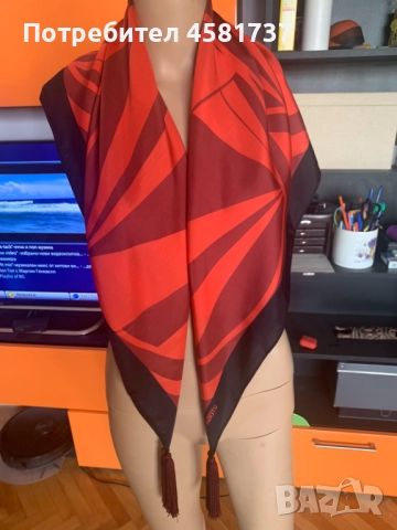 Копринен шал Uterqüe, снимка 2 - Шалове - 51742134