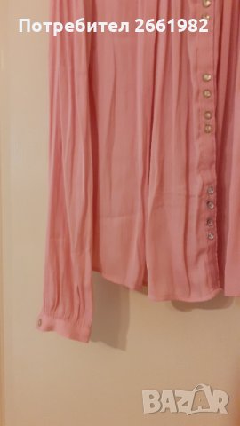 Елегантна розова риза с красиви копчета, снимка 3 - Ризи - 33998756