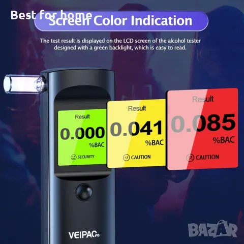 VEIPAO Професионален, преносим дрегер с 11 мундщука  и цифров  екран, снимка 3 - Друга електроника - 50301646