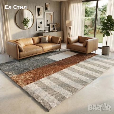 Модерен килим за хол 120х160см - Абстрактни дизайни и 3D ефект, Противоплъзгащ, снимка 3 - Килими - 53928350