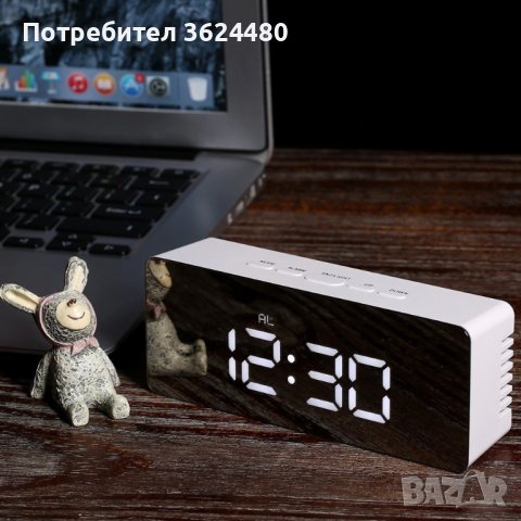 2214 Настолен часовник с огледален дисплей, снимка 7 - Други стоки за дома - 34994878