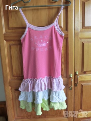 Розова рокличка с волани, снимка 2 - Детски рокли и поли - 34269272