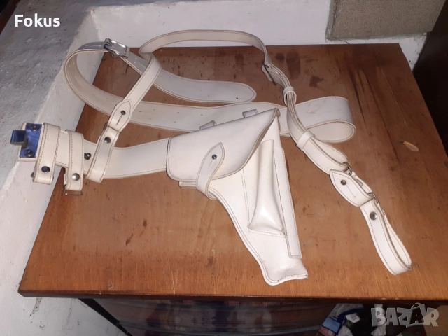 Стар СОЦ милиционерски колан с портупей и кобур, снимка 6 - Антикварни и старинни предмети - 52281173