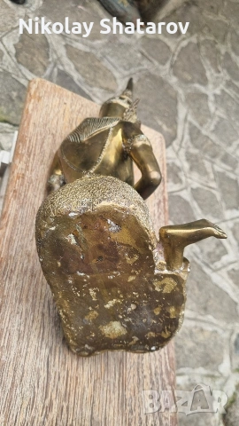 Бронзова скулптура. Азиатска фигура , снимка 7 - Антикварни и старинни предмети - 54014381