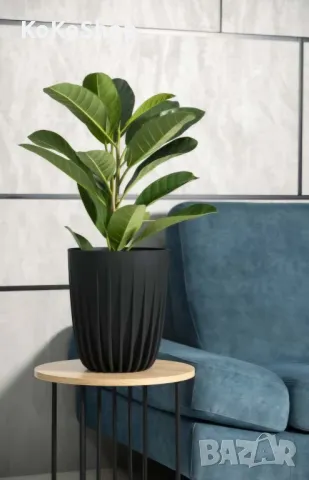 Кашпа-25х29 см./черна кашпа/пластмасова кашпа