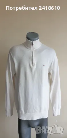 Tommy Hilfiger Cotton / Cashmere Half Zip Mens Size L ОРИГИНАЛ! Мъжка Жилетка с 3/4 цип!, снимка 10 - Пуловери - 49336763