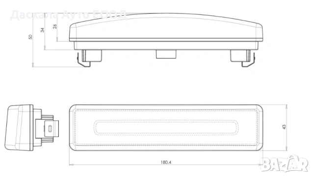 1 бр. ЛЕД НЕОН габарит за таван кабина за СКАНИЯ Scania R P G 2004-2016г. , ПОЛША, снимка 6 - Аксесоари и консумативи - 24858604