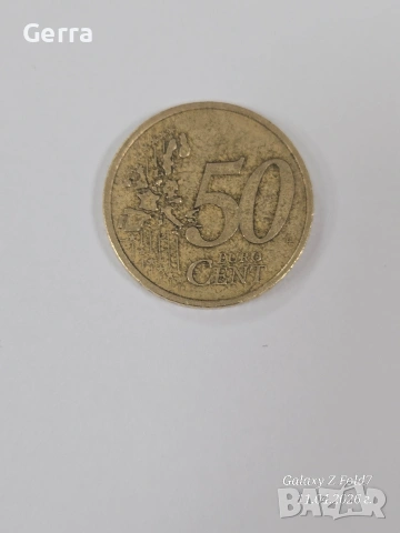 Редка монета 50 евроцента , снимка 2 - Нумизматика и бонистика - 54166704