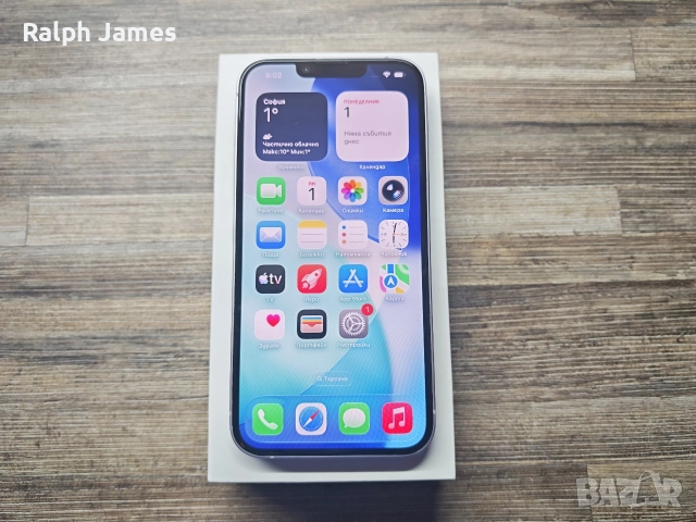 Като нов iPhone 14 5G 128 GB Purple A1 гаранция, снимка 2 - Apple iPhone - 52606688