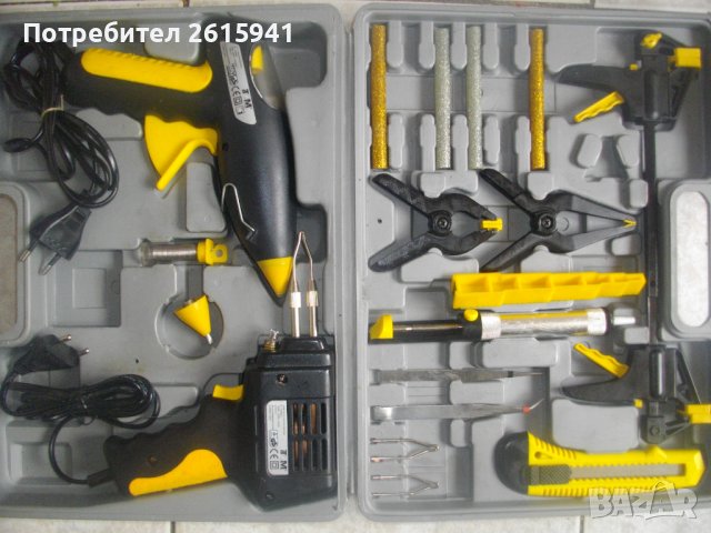 Нов 20 Части Немски Комплект Инструменти/Поялник/Пистолет Силикон-ТСМ/180W-Parkside-Ел.Поялник-Герм., снимка 2 - Поялници и запояване - 40654223