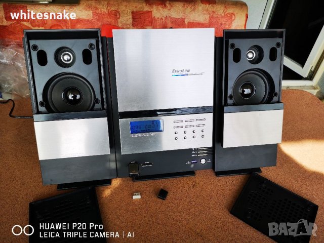 EuroLine stereo system CD mp3, USB, SD card, AUX , снимка 8 - Аудиосистеми - 32024723