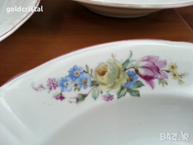 Стар български порцелан чинии дълбоки и плитки, снимка 3 - Антикварни и старинни предмети - 36770718