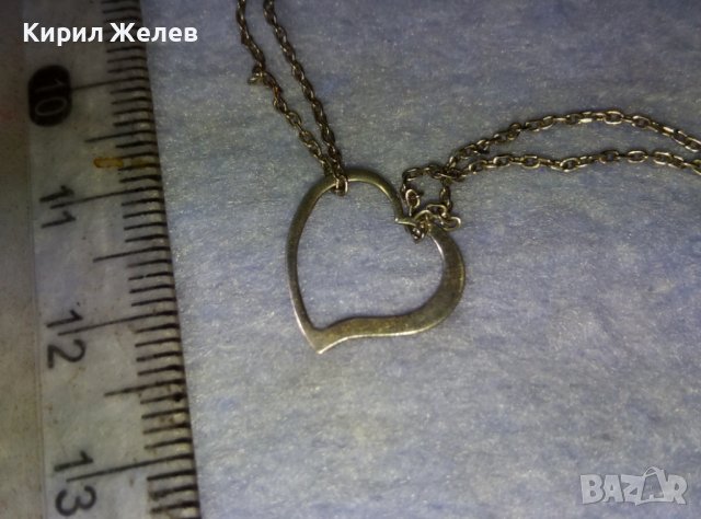 ФИНА СРЕБЪРНА ГРИВНА СРЕБРО 925 със СРЕБЪРНО СЪРЧИЦЕ 40265, снимка 10 - Гривни - 42379009
