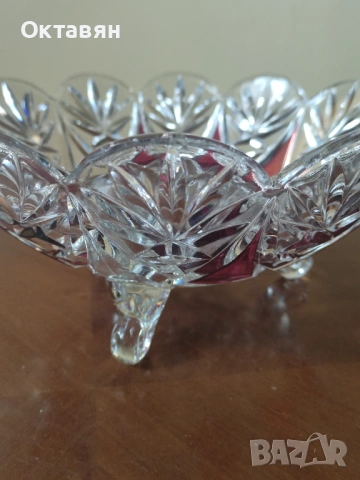 Кристална фруктиера, бонбониера, снимка 7 - Аксесоари за кухня - 53926225