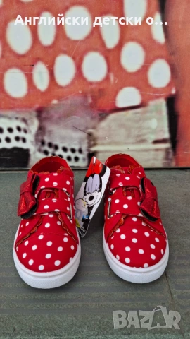 Английски детски кецки с Мини Маус, снимка 5 - Детски гуменки - 54333502