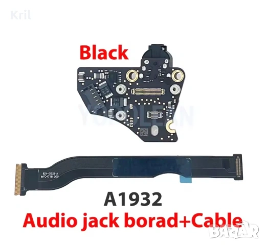 Headphone Audio Jack Board with cable 820-01124-A 820-01992-A 820-01929-A for MacBook Air 13" A1932 