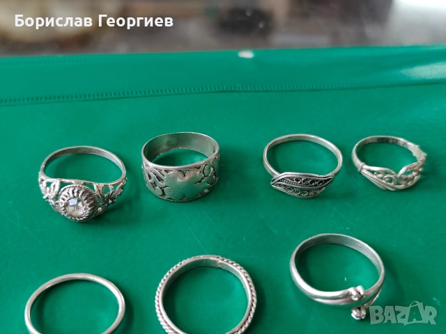 Лот Сребърни пръстени 925, снимка 2 - Пръстени - 52624714