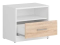 Нощно шкафче NEPO PLUS KOM1S корпус бяло/фронт дъб сонома Код P1977, снимка 3