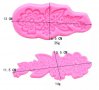 Красиво дантелено цвете 2 част тип вейнър дантела силиконов молд форма фондан декор торта гъмпейст, снимка 5