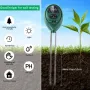 Устройство на контрол на почвата, осветеността и влагата в градината iPower 3-in-1 Soil Test, снимка 4