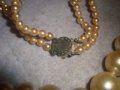 СТАРИННА АР ДЕКО ПЕРЛЕНА РЕТРО ОГЪРЛИЦА КОЛИЕ ЧЕШКИ ПЕРЛИ с БРОНЗОВА ФИЛИГРАННА ЗАКОПЧАЛКА 29092, снимка 11