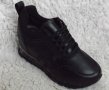 Обувки, скрита платформа, черни, код 274/ББ2/35, снимка 1 - Дамски ежедневни обувки - 39456725
