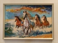Авторска Маслена живопис,, Огнени коне", снимка 2
