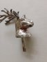 Винтидж тапа,запушалка  рядка кралска глава на елен~ Посребърна за наливане на вино/уиски , снимка 6