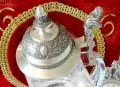 Кристална халба с капак от калай. , снимка 3