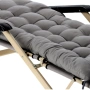 Сгъваем шезлонг с възглавница – Oxford 600D, стомана, 178×60×82 см, сив, снимка 10