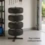 Вертикална стойка за съхранение на 4 автомобилни гуми, до 100 кг, снимка 5