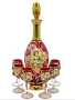 Murano Italy   Circa 1957  Bischoff Cordials Venetian Italian set with  Ruby Red end 18 k Код P1662, снимка 10