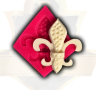 Fleur de Lis орнамент лого брошка силиконов молд форма фондан гипс шоколад, снимка 1 - Форми - 44798101