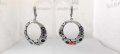 Сребърни обеци на  Nikol@s с инкрустирани с черен емайл-16,69гр/925, снимка 4