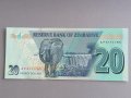 Банкнота - Зимбабве - 20 долара UNC | 2020г., снимка 2