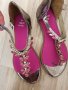 Дамски сандали с розови кристали 