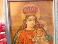 Старинна икона Света Богородица с Младенеца, Богородица Дева Мария 19 век - за здраве и благополучие, снимка 3
