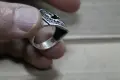 Сребърен пръстен Римски шлем, снимка 9
