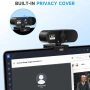 Нова Уеб камера AOC 4K с микрофон шумопотискане и Privacy Cover за PC лаптоп компютър, снимка 5
