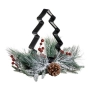 Коледен венец с поставка за свещ Mercado Trade, Метал, Елха, снимка 2
