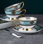 Луксозни чаши костен порцелан, кралска колекция за чай, кафе и капучино, снимка 5