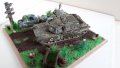 Диорама - Military diorama muddy road & tank D1 Scale 1/34-1/39