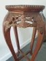 76см конзолна маса дърворезба-мрамор/дървена масичка-пиедестал-поставка за саксия, снимка 6