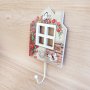 3452 Декоративна дървена закачалка Къщичка, снимка 3